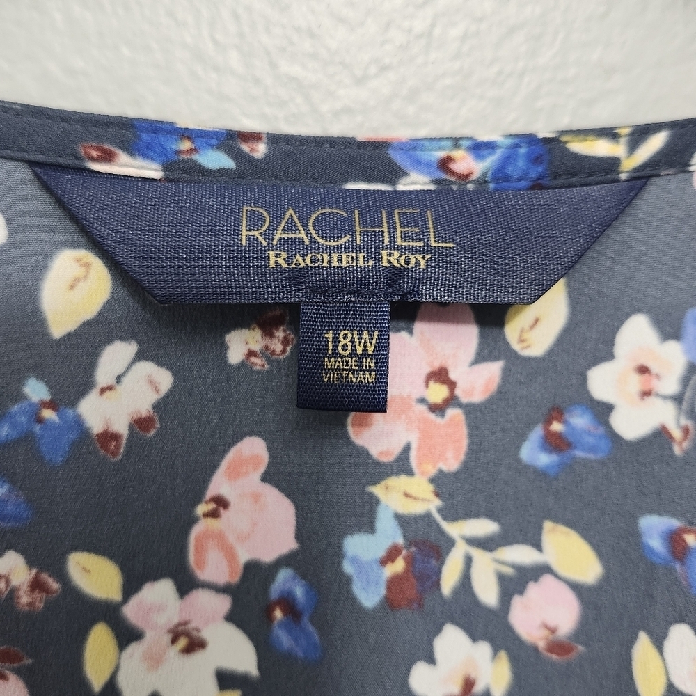 Rachel by Rachel Roy women's midi dress size 18W floral blue new with ta… - Picture 7 of 8